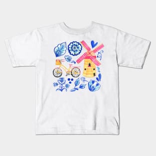 Netherlands Whimsy Kids T-Shirt